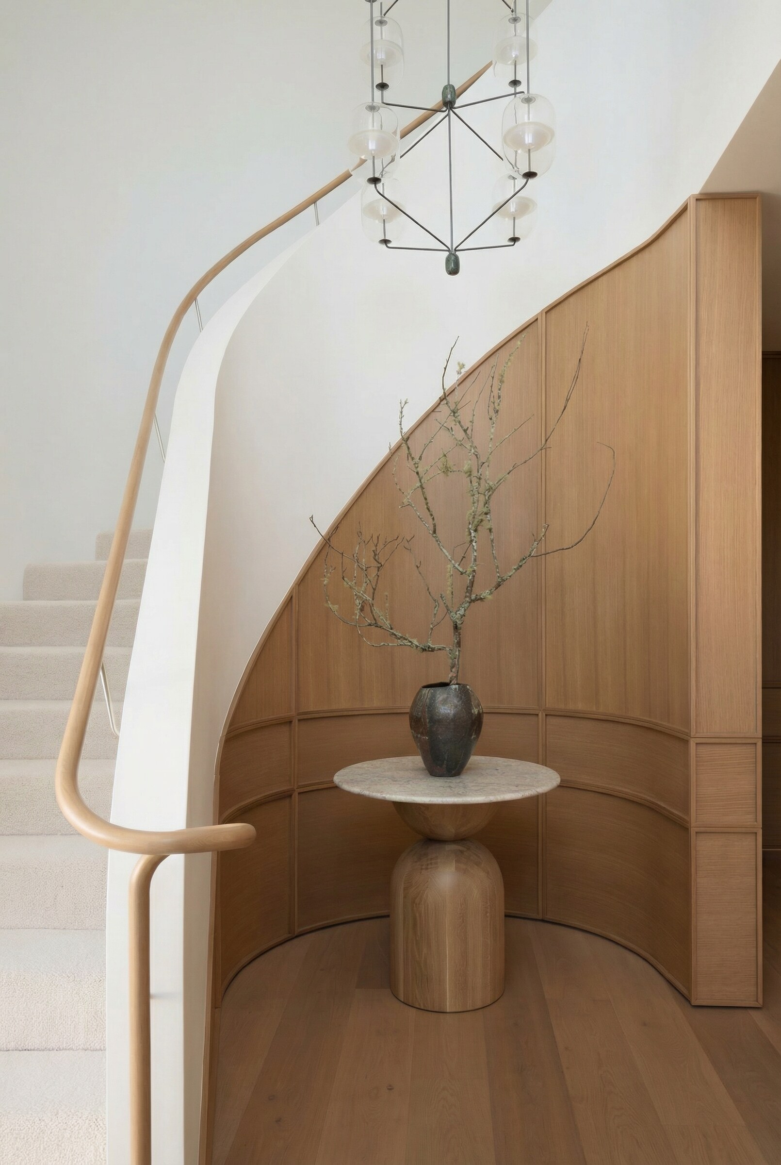 Veneered mirror panel